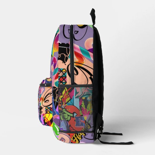Hiphop backpack プリントバックパック (右)