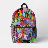 Hiphop backpack プリントバックパック (正面)