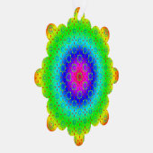 Hippieクリスマスピースあなたのテキストを追加 オーナメントカード (右)