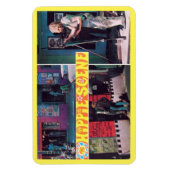 Hippieシーンヴィンテージ葉書 マグネット (縦)