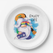 Hippie格言:楽しむ Life ペーパープレート (正面)