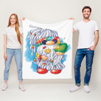 Hippie格言: Sharing is 気に's フリースブランケット