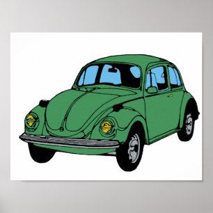 Hippie車のスケッチ、バリューポスター紙(マット) ポスター