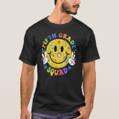 Hippie 5th Fifth Grade Squad For Teacher Kids Back Tシャツ (正面)