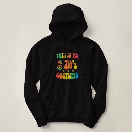 Hippie 70sこれは私の70s衣装でデイジー平和 パーカ (デザイン正面)