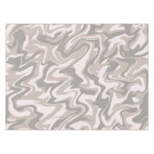 Hippie 70s灰色の大理石液体スワールBohoパターン テーブルクロス (正面(横))