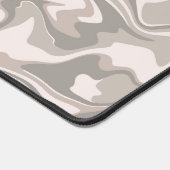 Hippie 70s灰色の大理石液体スワールBohoパターン デスクマット (コーナー)