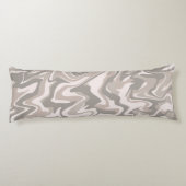 Hippie 70s灰色の大理石液体スワールBohoパターン ボディピロー (裏面)