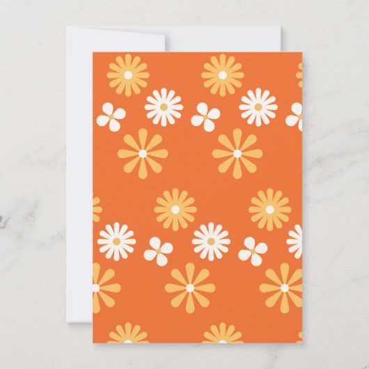 Hippie 70's 60's Any Age Groovy誕生日 招待状 (裏面)