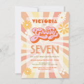 Hippie 70's 60's Any Age Groovy誕生日 招待状 (正面)