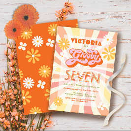 Hippie 70's 60's Any Age Groovy誕生日 招待状