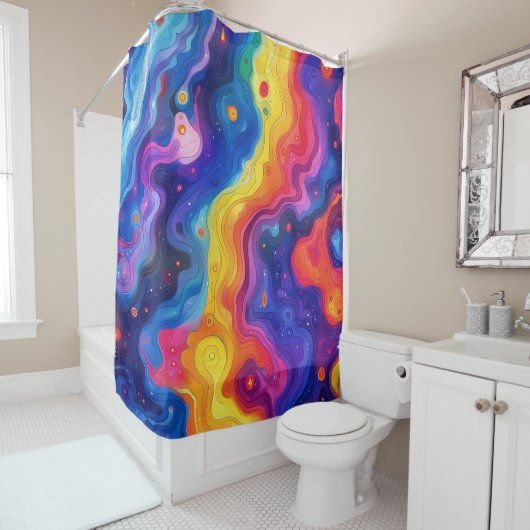 Hippie Art Shower Curtain シャワーカーテン (インサイチュ)