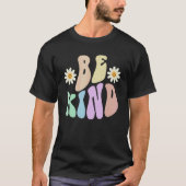 Hippie BE KIND Retro Stop Bullying Choose Kindness Tシャツ (正面)