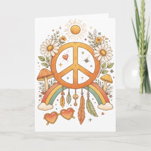 Hippie Bohemian Vibes Blank Art Card カード (正面)