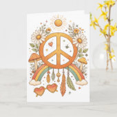 Hippie Bohemian Vibes Blank Art Card カード (黄色い花)