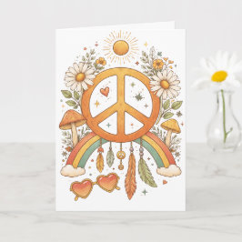 Hippie Bohemian Vibes Blank Art Card カード