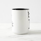 Hippie, Boho,白黒,コーヒーマグ マグカップ (中央)