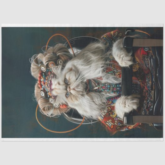 Hippie Catファンシー inサロンデコページ 薄葉紙 (正面)