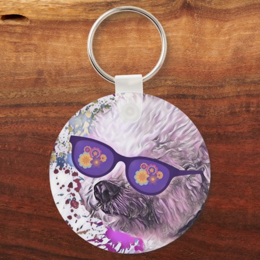 Hippie 'Chon the Bichon  キーホルダー (正面)