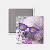 Hippie 'Chon the Bichon Magnet マグネット (正面/裏面)