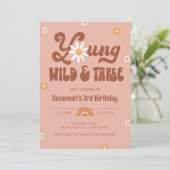 HIPPIE DAZE若い野生と3歳3歳の誕生日 招待状 (スタンド正面)