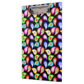 Hippie Daze、ペイズリーフラワーパターンクリップボード クリップボード (左)