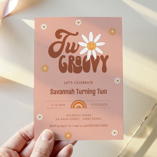 HIPPIE DAZE 2グルービー2歳の誕生日 招待状
