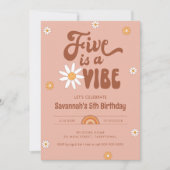 HIPPIE DAZE 5はVibe 5th誕生日パーティー 招待状 (正面)