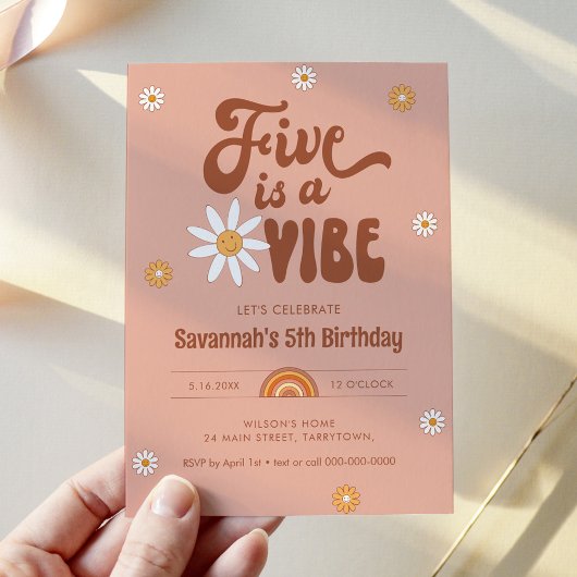 HIPPIE DAZE 5はVibe 5th誕生日パーティー 招待状