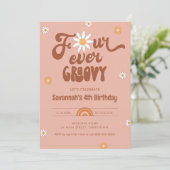 HIPPIE DAZE Four Ever Groovy - 4th Birthdayパーティー 招待状 (スタンド正面)