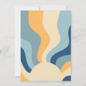 HIPPIE DAZE Groovy One Boy 1st Birthdayパーティー 招待状 (裏面)