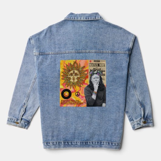 Hippie Denim Jacket - Boho Peace Festival Style デニムジャケット (裏面)