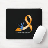Hippie Dragonfly Orange Ribbon Leukemia Awareness  マウスパッド (マウス)