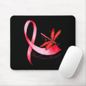 Hippie Dragonfly Red Ribbon Blood Cancer Awareness マウスパッド (マウス)