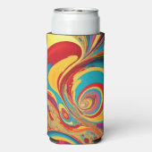 Hippie Dreams 1960s Flowing Fluid Art スリム缶クーラー (Seltzer裏面)