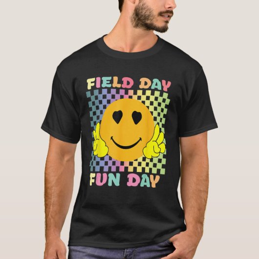 Hippie Field Day Fun Day For Teacher Kids Field Da Tシャツ (正面)