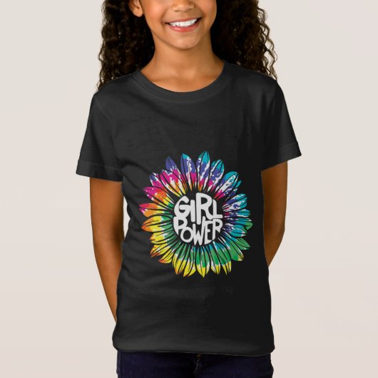 Hippie Fleur Enfants Girl Power Tシャツ (正面)