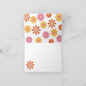 Hippie Flower Power 70s 60sお礼ノートカード サンキューカード (内部)