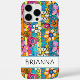 Hippie Flower Power Personalized iPhone 16 Pro Maxケース