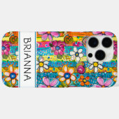 Hippie Flower Power Personalized Case-Mate iPhoneケース (裏面 (横))