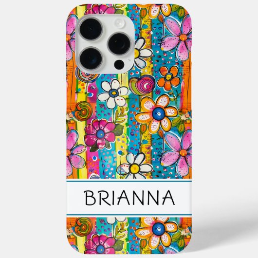 Hippie Flower Power Personalized Case-Mate iPhoneケース (裏面)