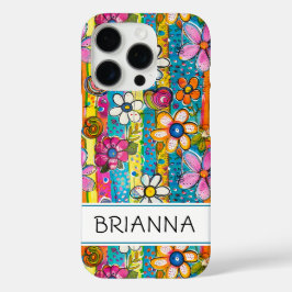 Hippie Flower Power Personalized iPhone 16 Proケース