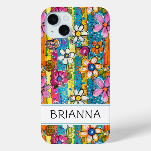 Hippie Flower Power Personalized Case-Mate iPhoneケース (裏面)