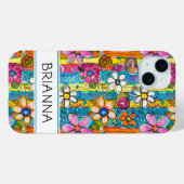 Hippie Flower Power Personalized Case-Mate iPhoneケース (裏面 (横))