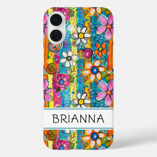 Hippie Flower Power Personalized Case-Mate iPhoneケース (裏面)