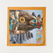 HIPPIE FOCUS ON THE GOOD POSTER タペストリー (正面(横))