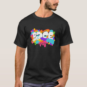 Hippie Groovy Peace -レトロ60'S 70'S 絵を描 Splatt Tシャツ
