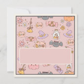 Hippie Halloweenかわいいヒッピー幽霊写真 シーズンカード (裏面)