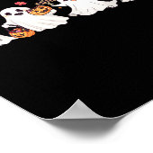 Hippie Halloween Cute Ghost Boo Spooky Season Pump ポスター (角)