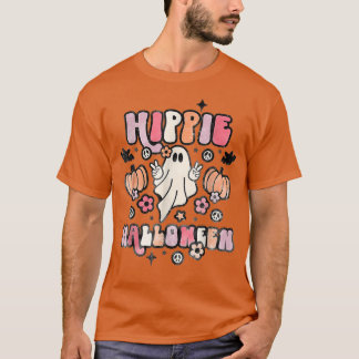Hippie Halloween Ghost 60s 70s Costume Groovy Spoo Tシャツ